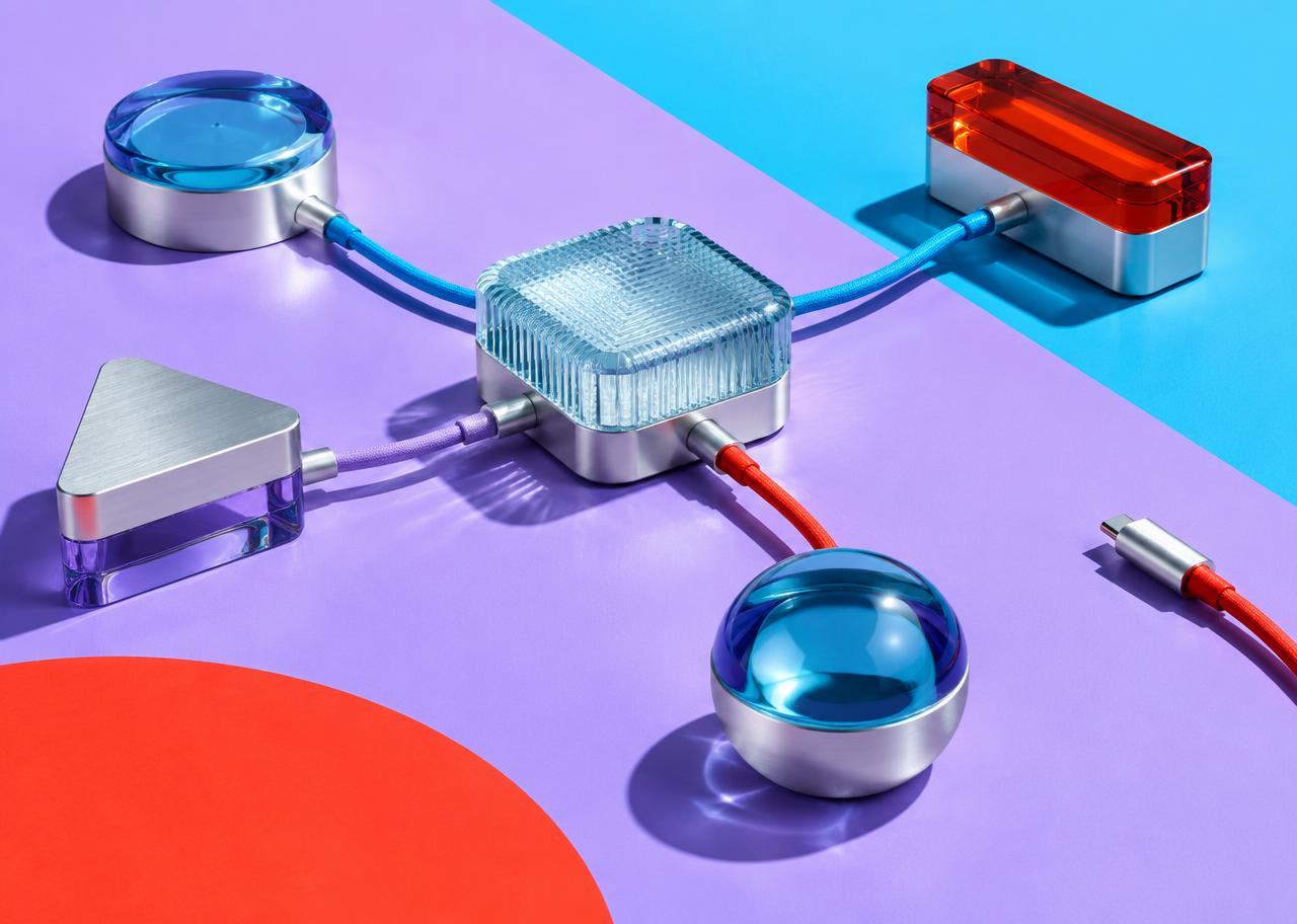 Conceptual editorial still life illustrating integrations: Before you connect another app, ask these five questions
